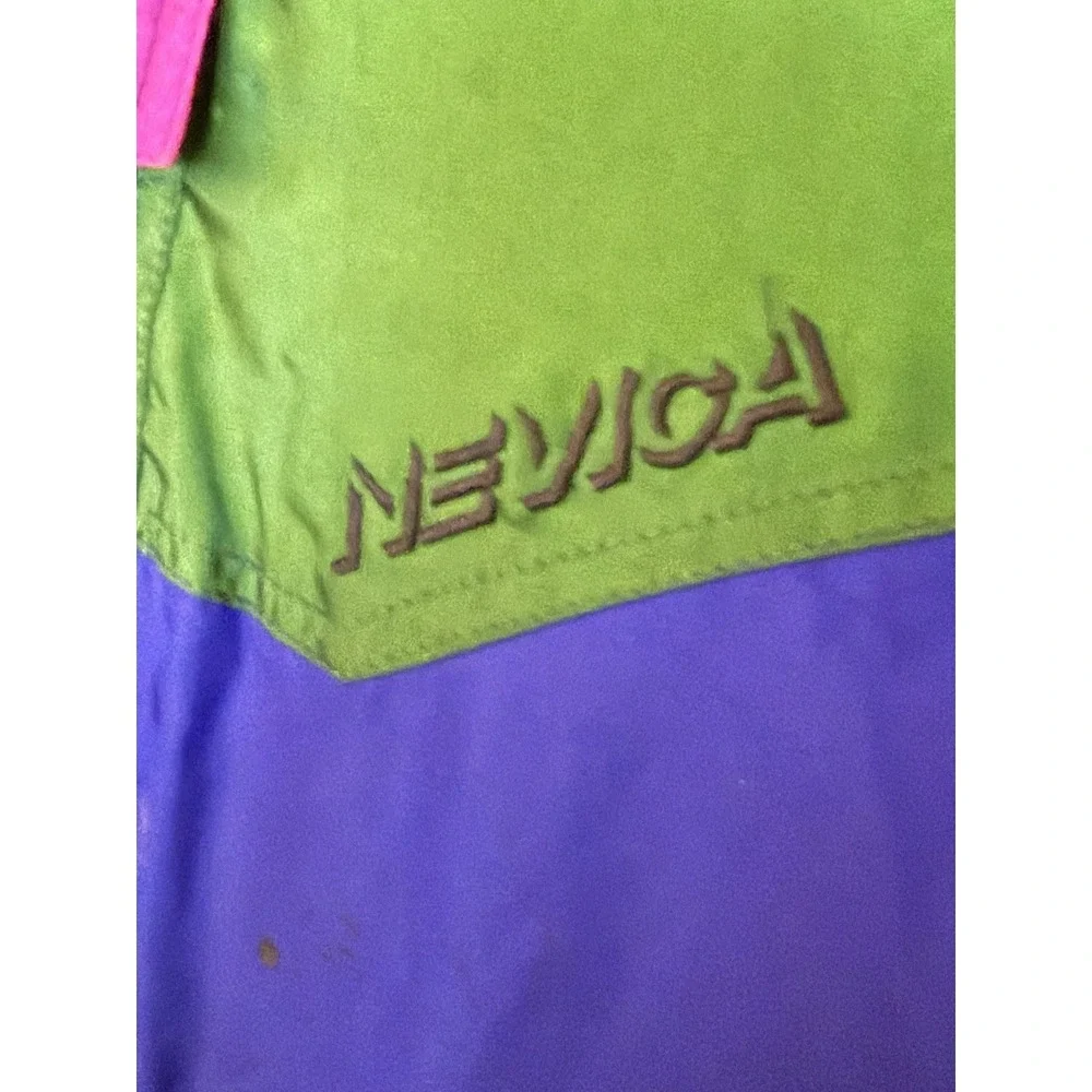 Nevica FS12.9 Mens‎ 40 Ski Jacket RECCO Survival Nylon Color-block Retro Whistle